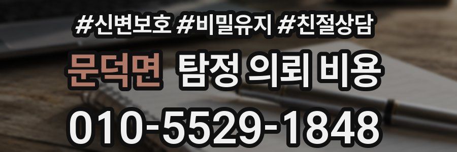 문덕면 탐정 의뢰 비용