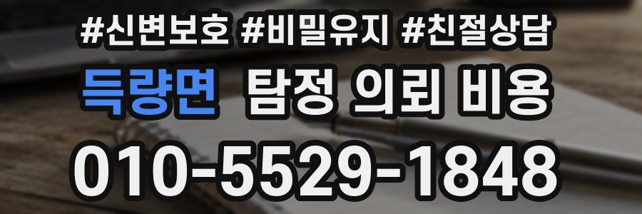 득량면 탐정 의뢰 비용
