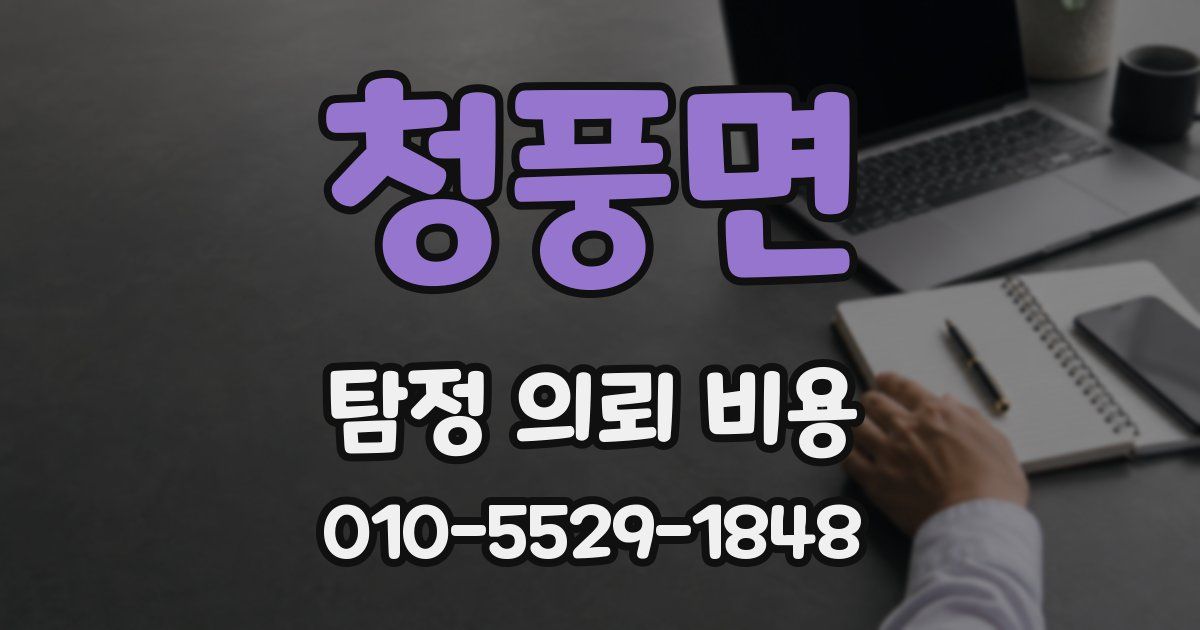 청풍면 탐정 의뢰 비용
