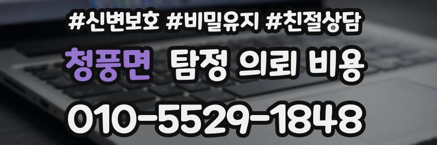 청풍면 탐정 의뢰 비용