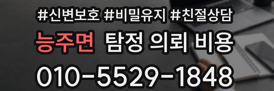 능주면 탐정 의뢰 비용