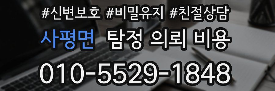 사평면 탐정 의뢰 비용