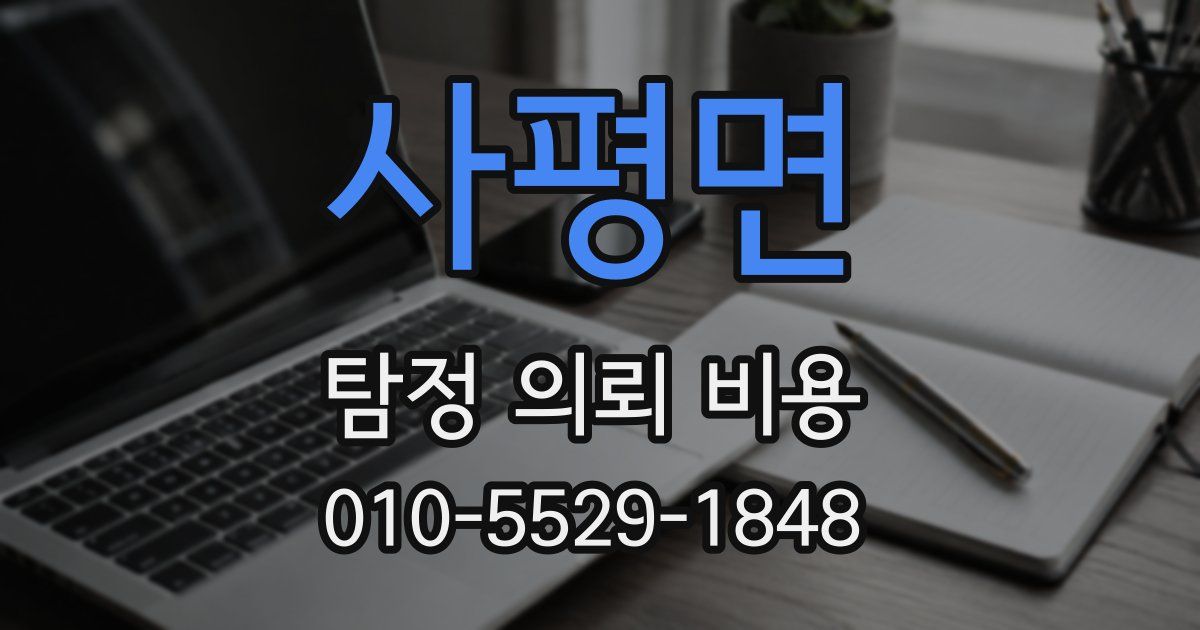 사평면 탐정 의뢰 비용