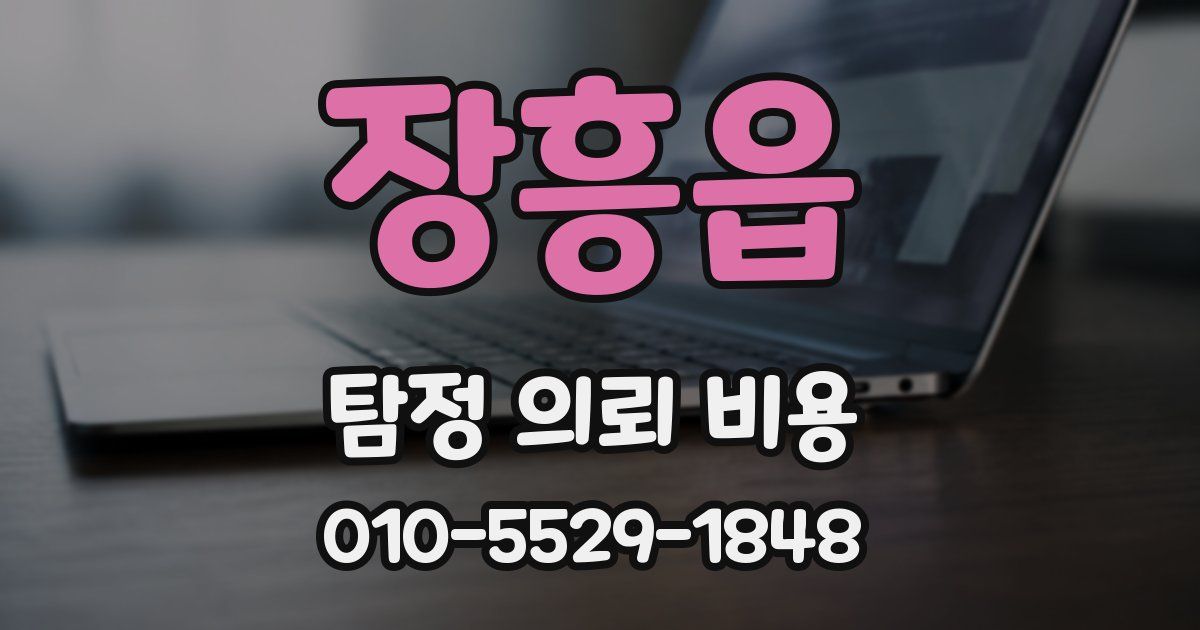 장흥읍 탐정 의뢰 비용
