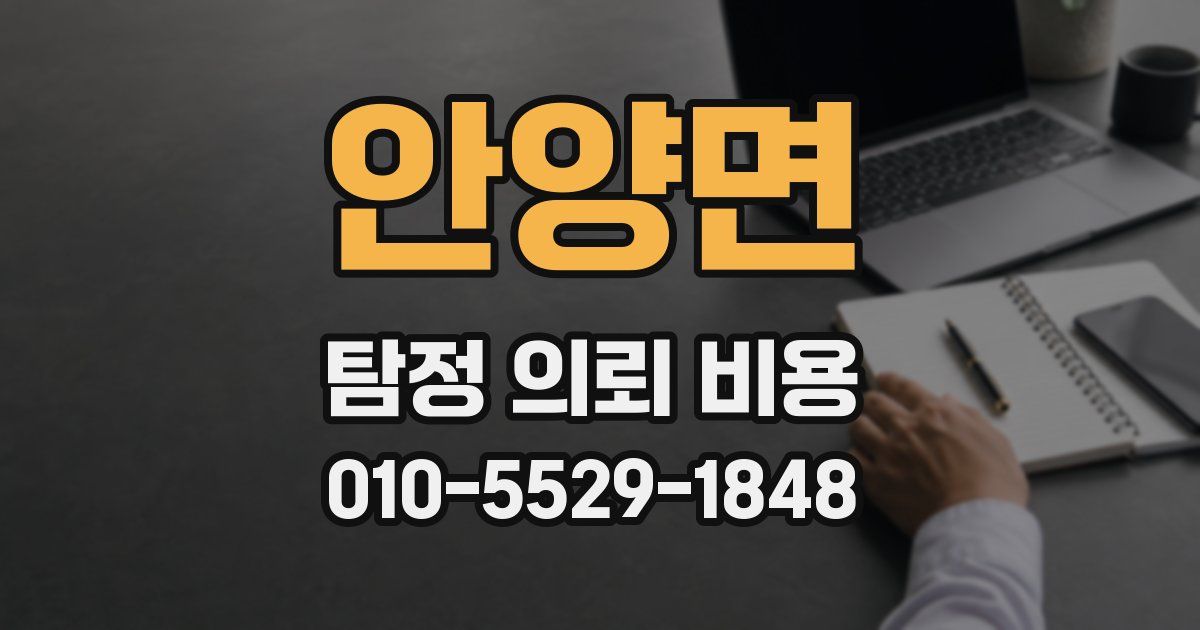 안양면 탐정 의뢰 비용