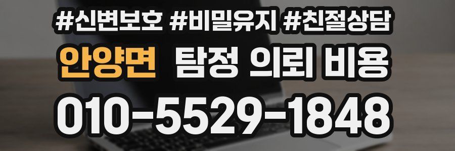 안양면 탐정 의뢰 비용