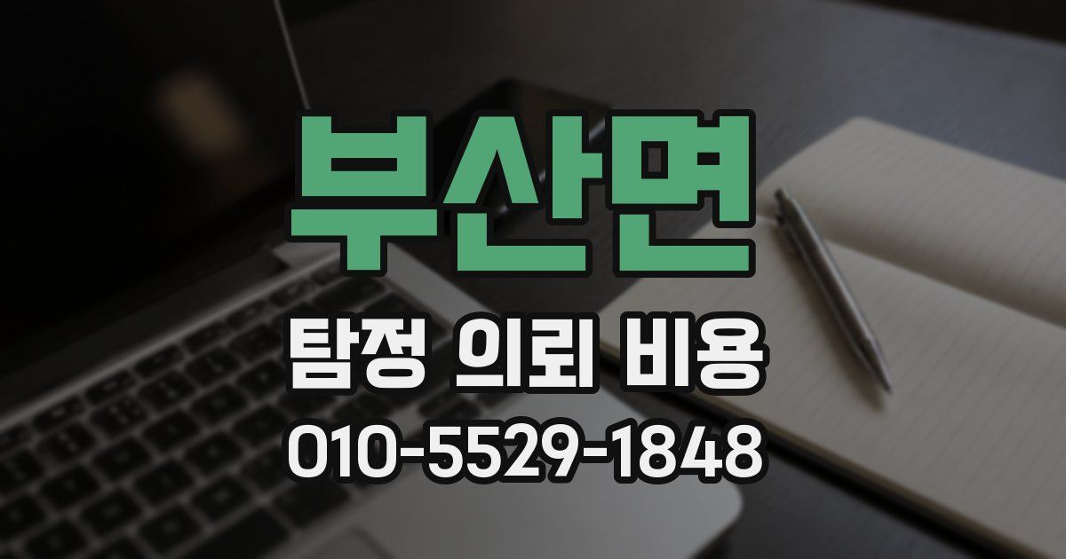 부산면 탐정 의뢰 비용