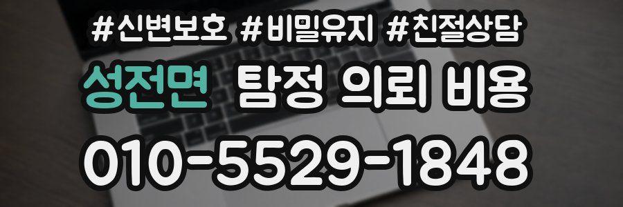 성전면 탐정 의뢰 비용