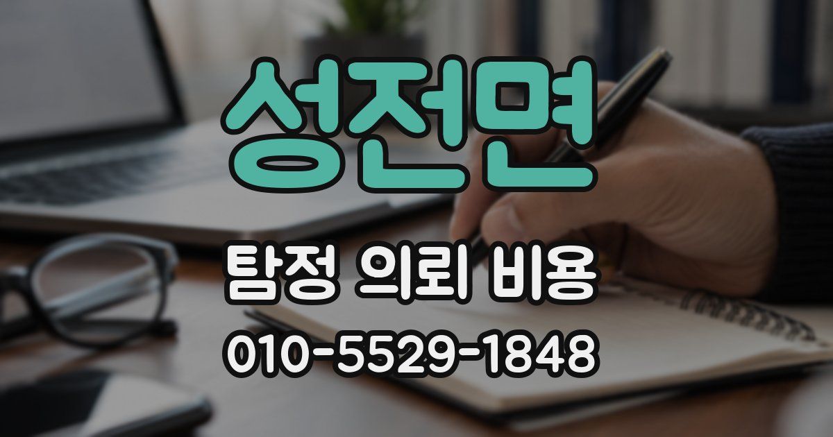 성전면 탐정 의뢰 비용