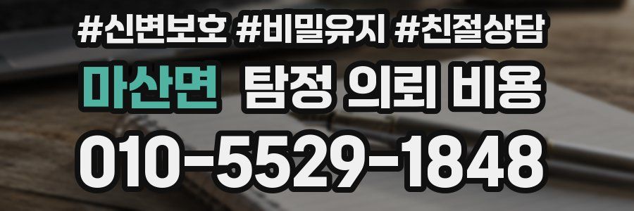 마산면 탐정 의뢰 비용