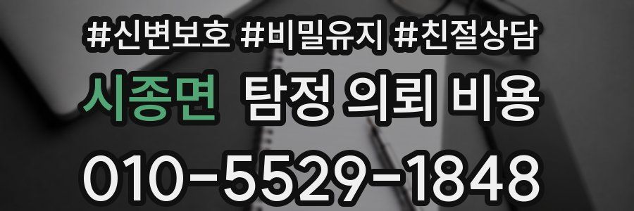 시종면 탐정 의뢰 비용