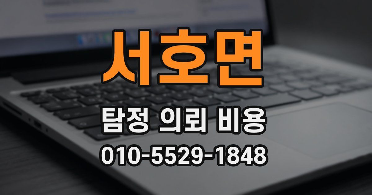 서호면 탐정 의뢰 비용