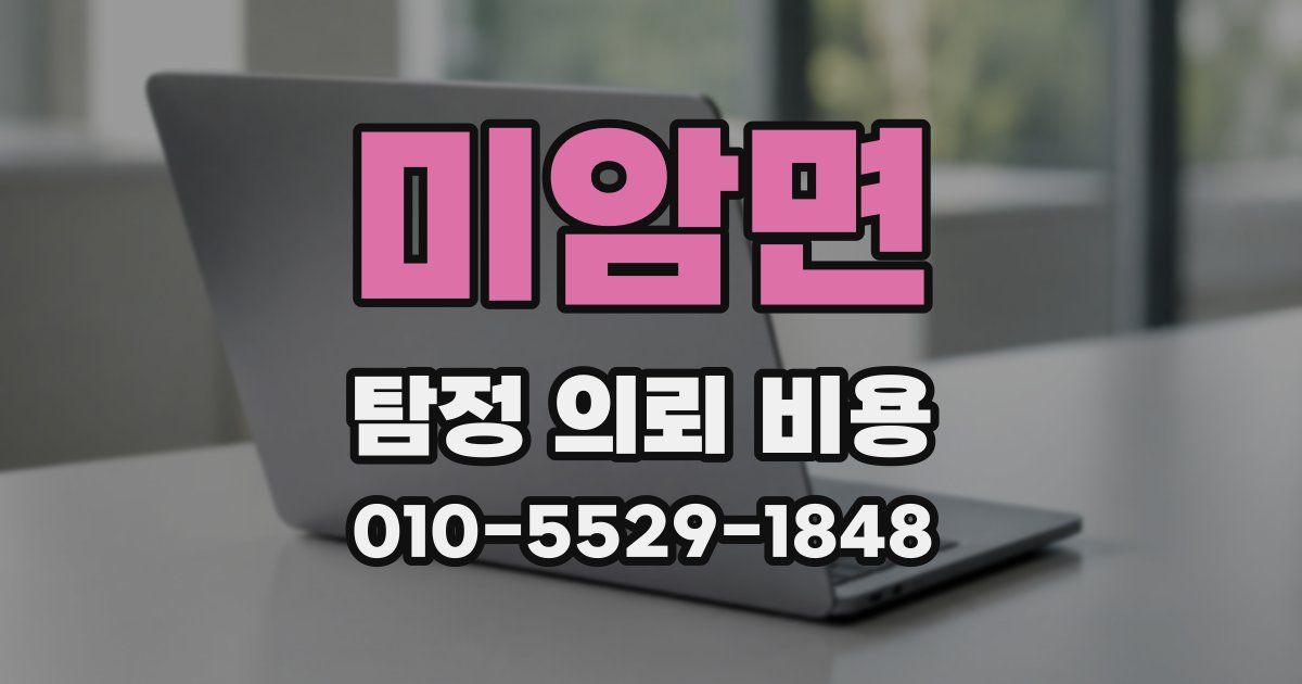 미암면 탐정 의뢰 비용