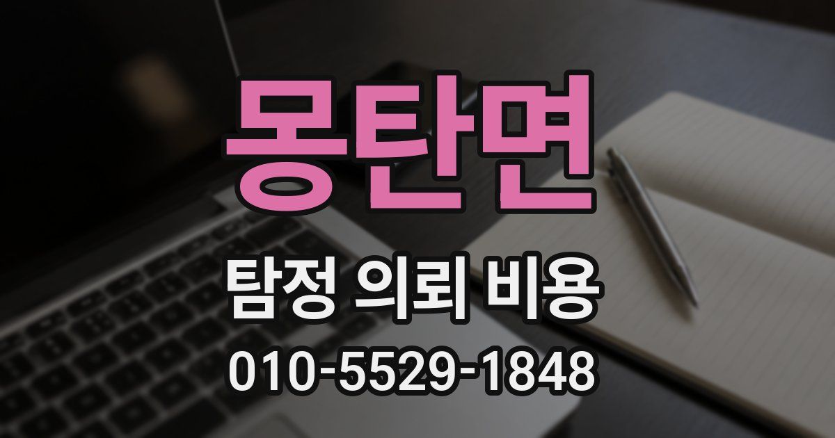몽탄면 탐정 의뢰 비용
