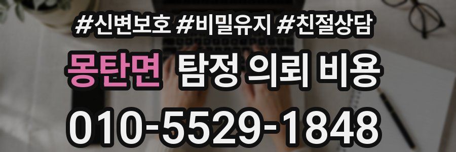 몽탄면 탐정 의뢰 비용