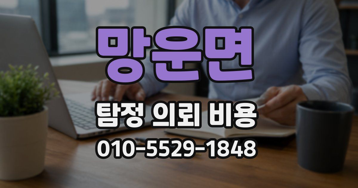 망운면 탐정 의뢰 비용