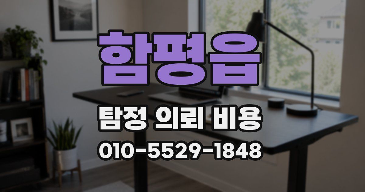 함평읍 탐정 의뢰 비용