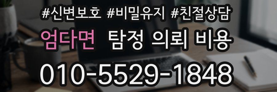 엄다면 탐정 의뢰 비용