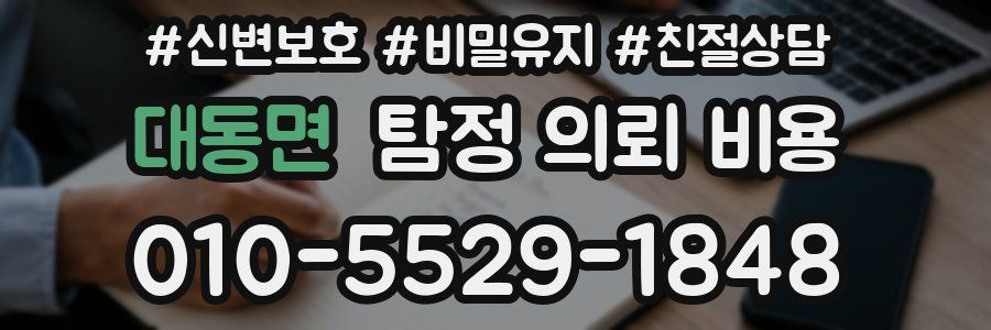 대동면 탐정 의뢰 비용