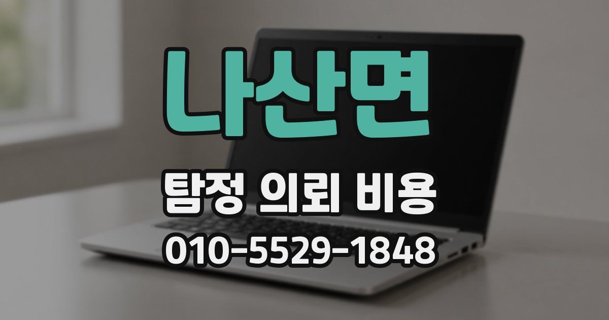 나산면 탐정 의뢰 비용