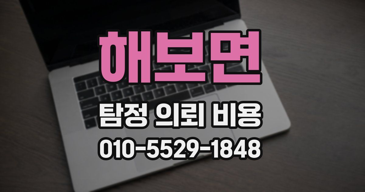 해보면 탐정 의뢰 비용