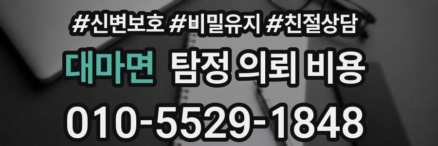 대마면 탐정 의뢰 비용