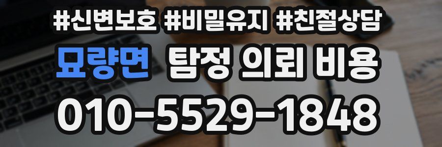 묘량면 탐정 의뢰 비용