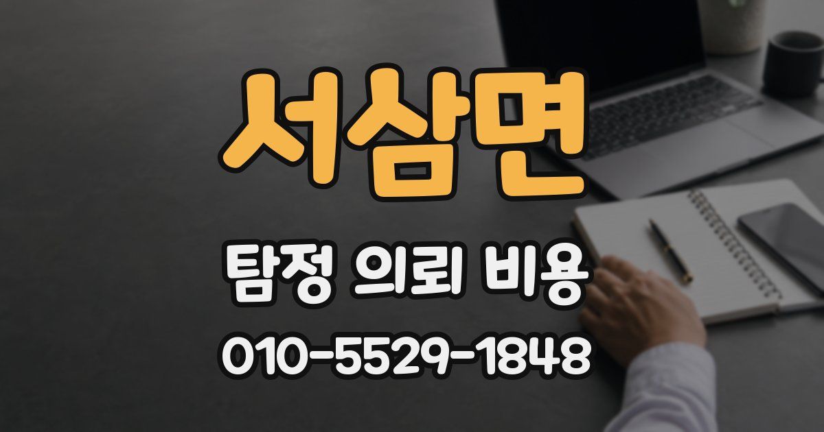 서삼면 탐정 의뢰 비용