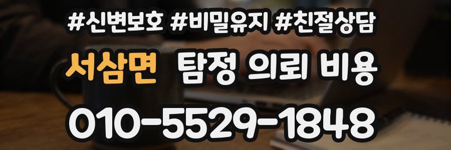 서삼면 탐정 의뢰 비용
