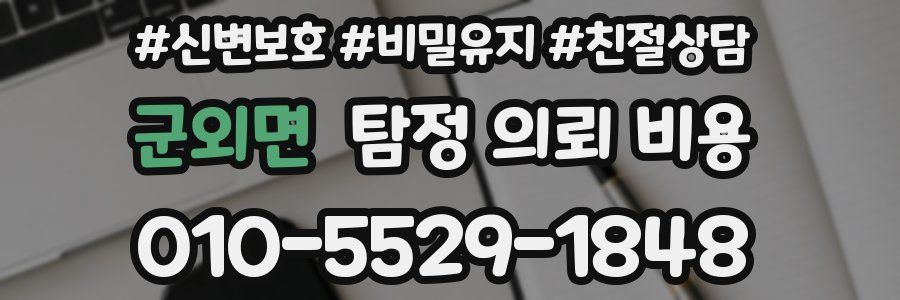 군외면 탐정 의뢰 비용