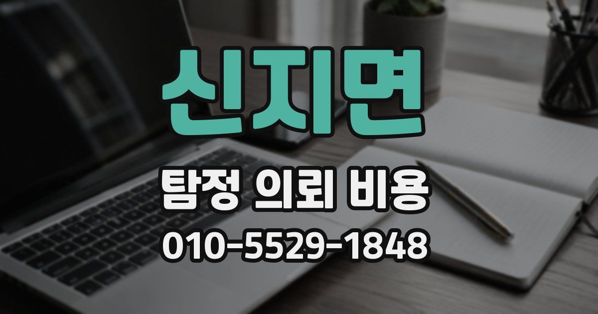 신지면 탐정 의뢰 비용