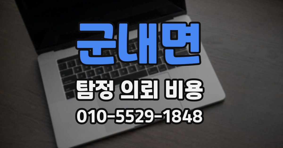 군내면 탐정 의뢰 비용