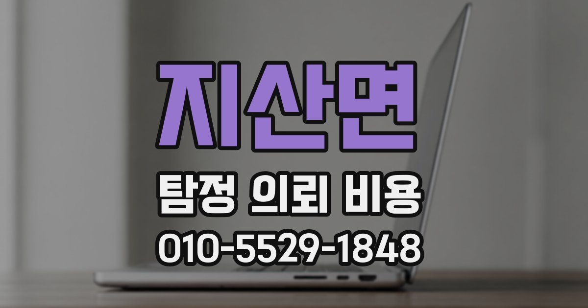 지산면 탐정 의뢰 비용