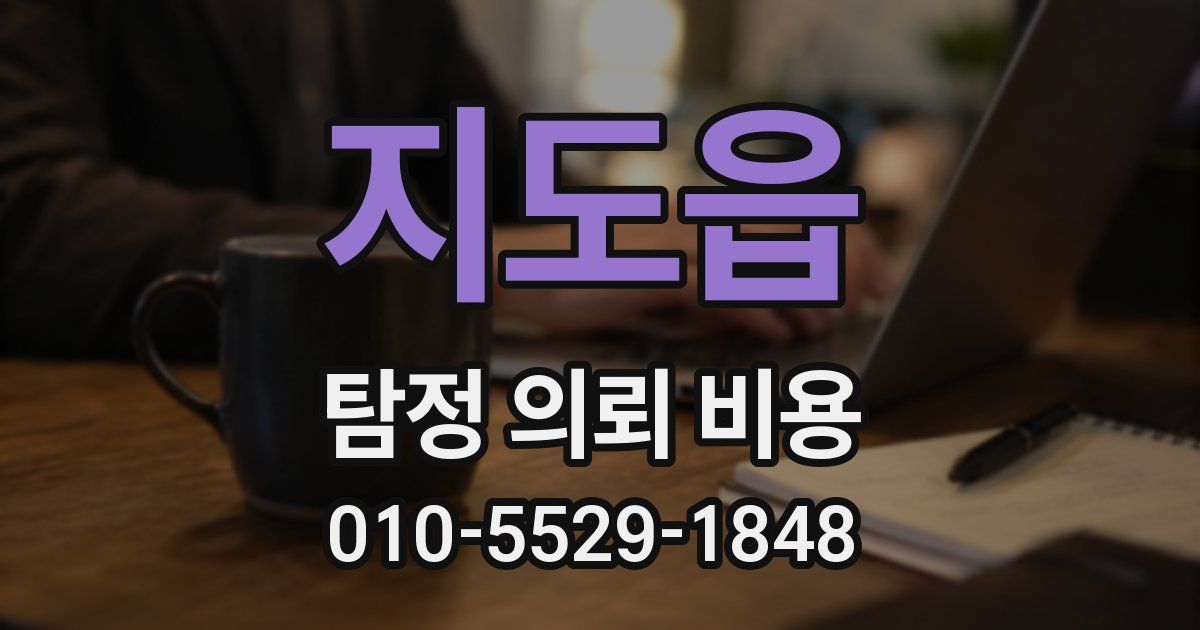 지도읍 탐정 의뢰 비용
