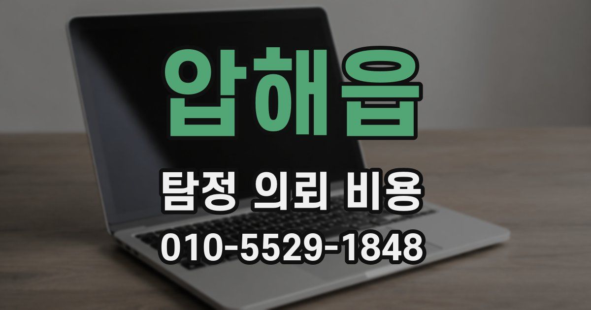 압해읍 탐정 의뢰 비용