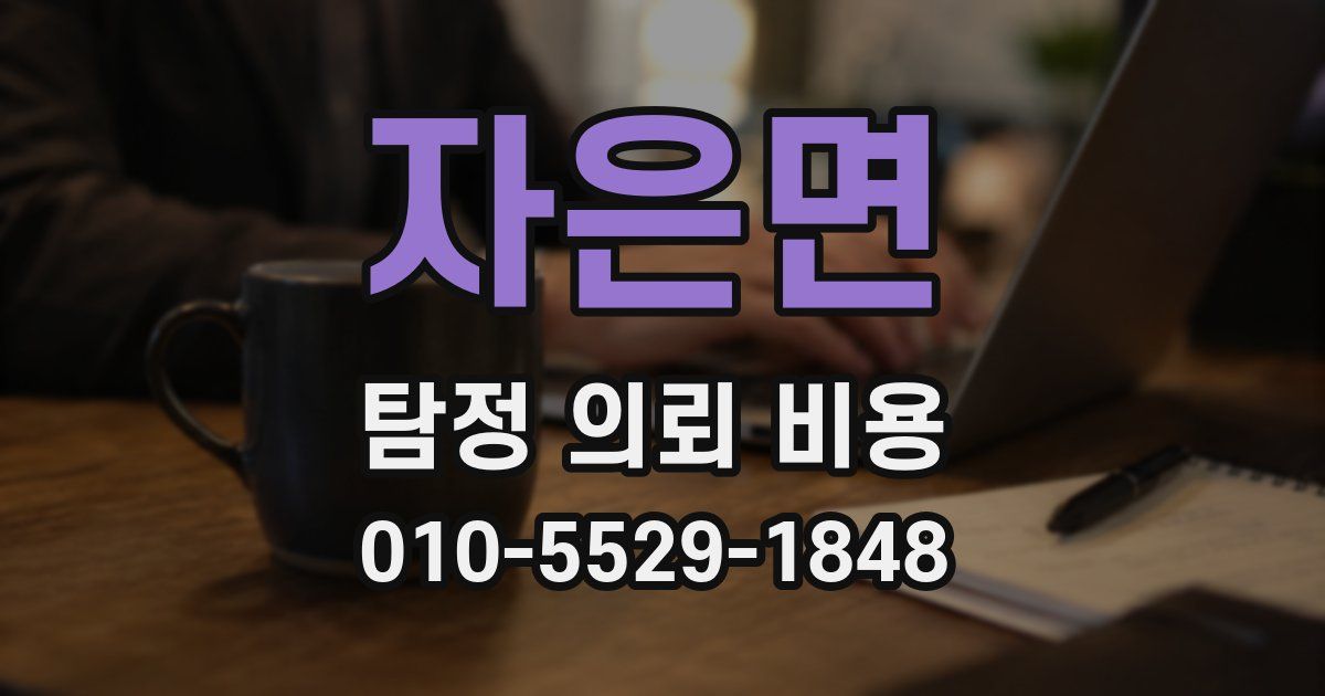 자은면 탐정 의뢰 비용