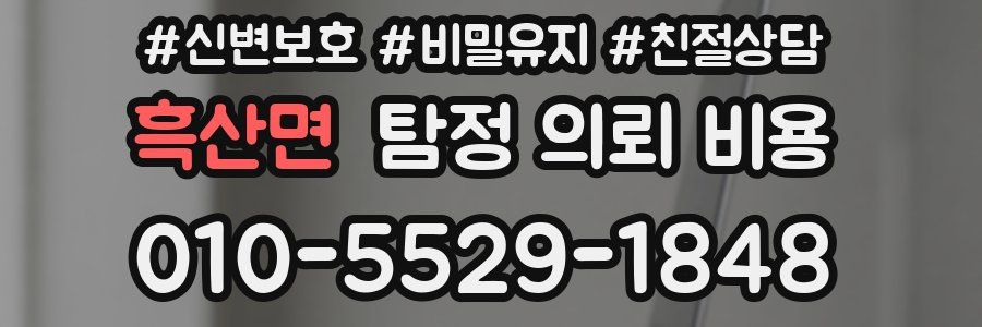흑산면 탐정 의뢰 비용