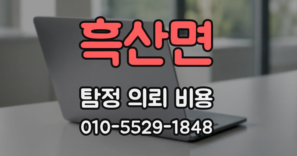 흑산면 탐정 의뢰 비용