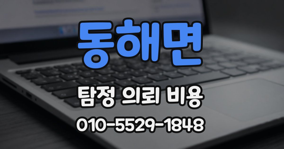 동해면 탐정 의뢰 비용