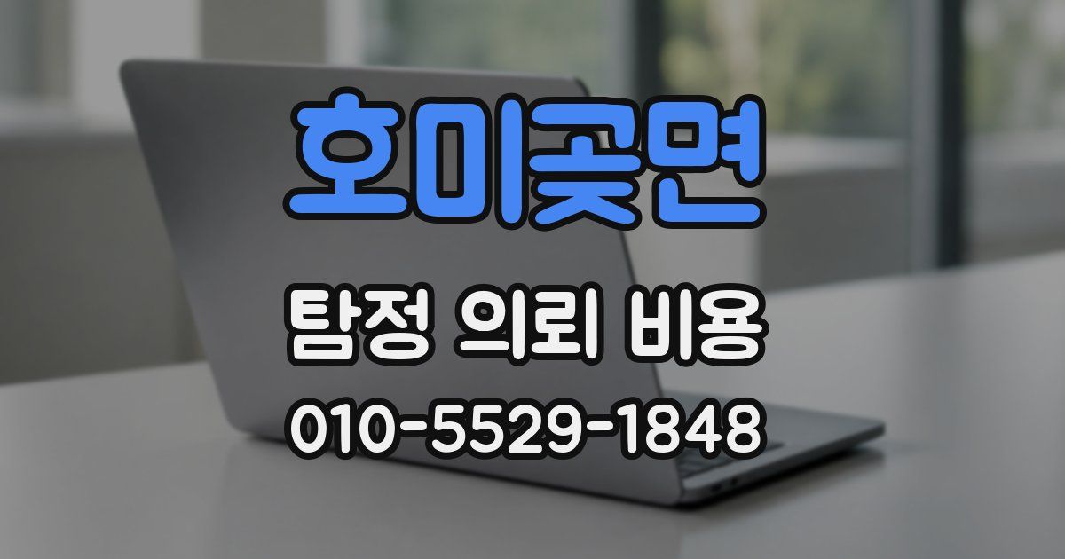 호미곶면 탐정 의뢰 비용