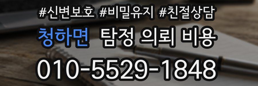 청하면 탐정 의뢰 비용