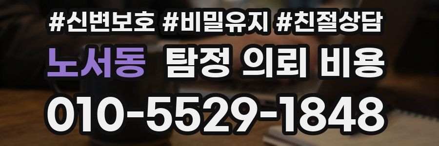 노서동 탐정 의뢰 비용