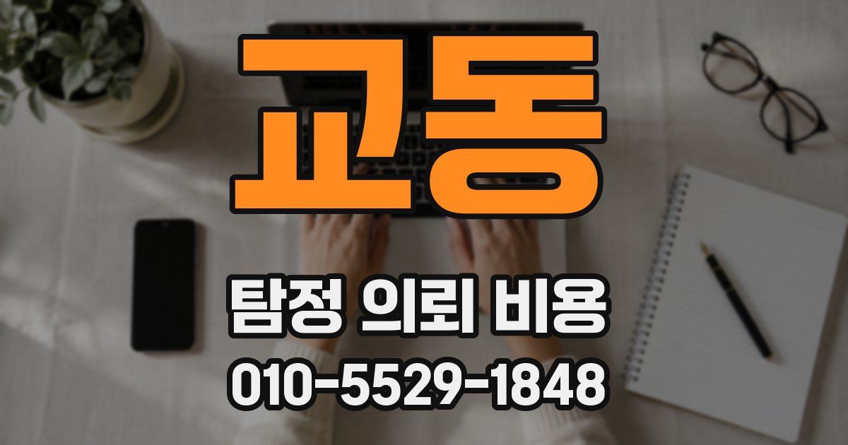 교동 탐정 의뢰 비용