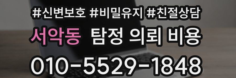 서악동 탐정 의뢰 비용
