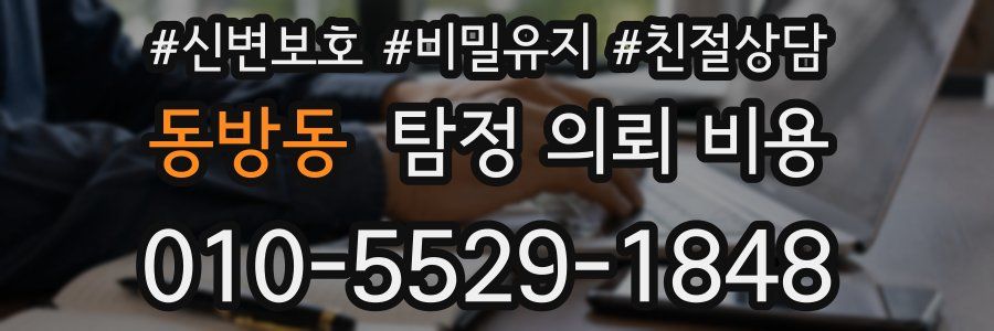 동방동 탐정 의뢰 비용