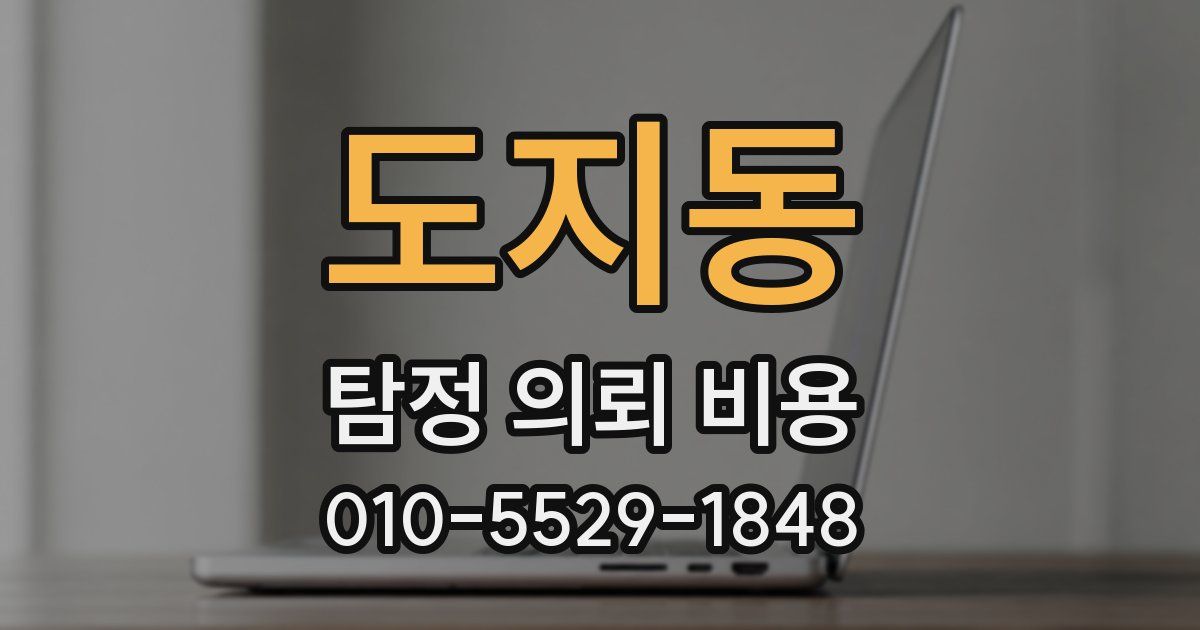 도지동 탐정 의뢰 비용