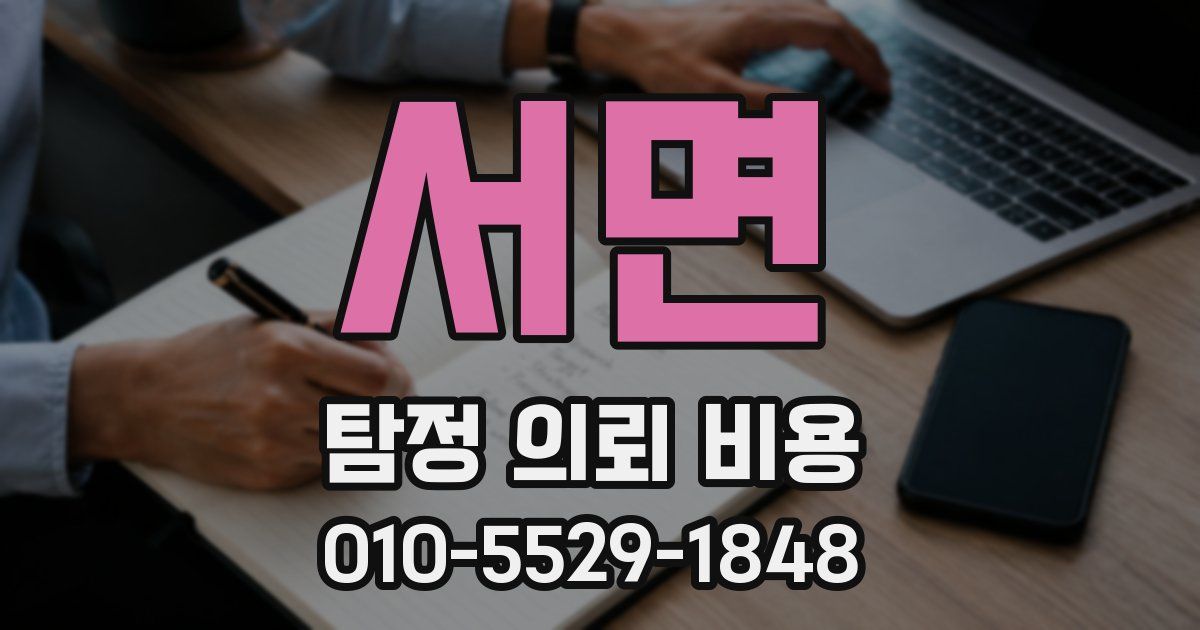 서면 탐정 의뢰 비용