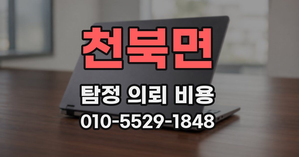 천북면 탐정 의뢰 비용