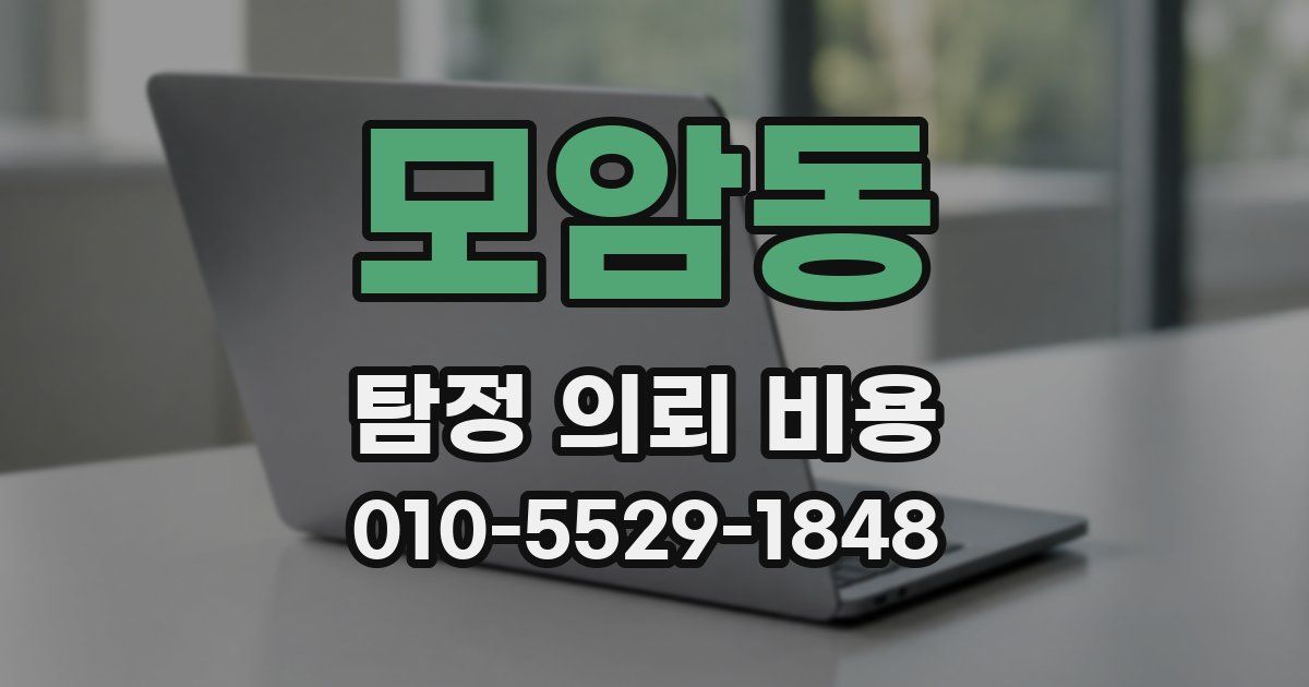 모암동 탐정 의뢰 비용