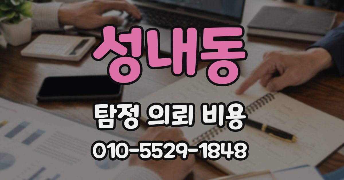 성내동 탐정 의뢰 비용